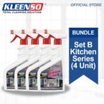 [Bundle of 4] KLEENSO Tile and Bathroom Spray Cleaner for Tile, Wall, Basin (4x 500ml)