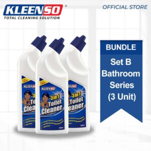 [Bundle of 3] KLEENSO Toilet Bowl Cleaner 3-in-1 Toilet Cleaner (3x 600ml)