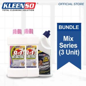 [Bundle of 3] KLEENSO Anti-Bacterial Floor Cleaner 9-in-1 Floor Cleaner Tea Tree Oil 900ml Twin Pack + 3X Power Toilet Cleaner 600ml