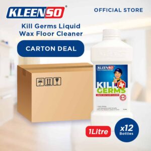 [Carton Deal] Kleenso Kill Germs Liquid Wax Floor Cleaner 1L - 12 bottles