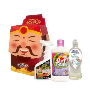 Kleenso CNY Household Cleaning Package 9 in 1 Floor Cleaner Pink Pest Repellent Eco Sensitive Dishwashing