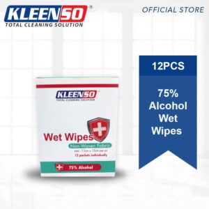 Kleenso 75% Alcohol Wet Wipes 12Pcs