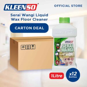 [Carton Deal] KLEENSO Serai Wangi Liquid Wax Floor Cleaner (12x 1Litre)