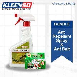 [Bundle of 2] KLEENSO Pesso Eco Ant Repellent Spray (500ml) + Pesso Eco Ant Bait (2pcs/pack)